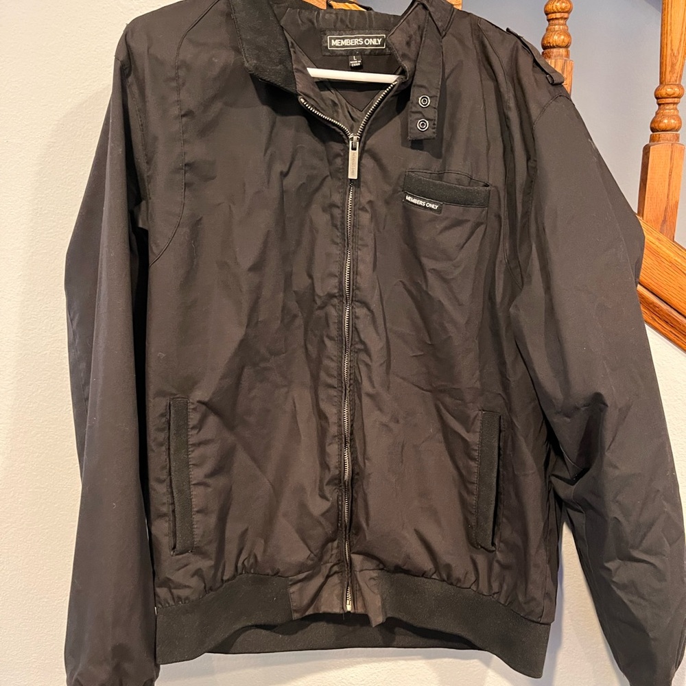 Members Only Black Bomber Jacket Classic Style